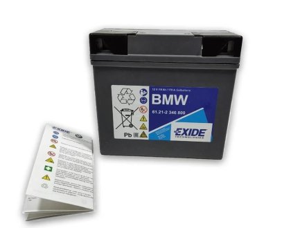 Аккумулятор 19Ah 12V Motorrad (K) K41 K44 K48, (R)248 R21 R22 R28 BMW 61212346800