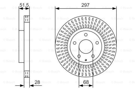 Диск Гальмівний Перед Kd4533251 BOSCH 0986479B15