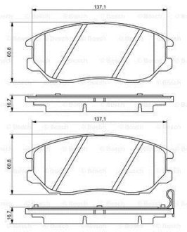 Колодки Гальмiвнi BOSCH 0986494347