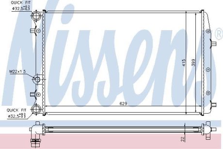 Радіатор системи охолодження NISSENS 652711